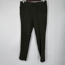 Betabrand Journey Pant Yoga Dress Pants Skinny Large Long Olive Green Athleisure