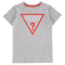 NEW Guess Logo T-shirt Grey Short Sleeve Sizes: 8, 10, 12, 14 years