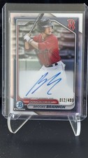 2024 Bowman Chrome Auto Brooks Brannon 1st Bowman Refractor /499
