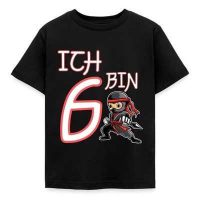 6. Geburtstag Ich Bin Sechs Ninja Kinder T-Shirt