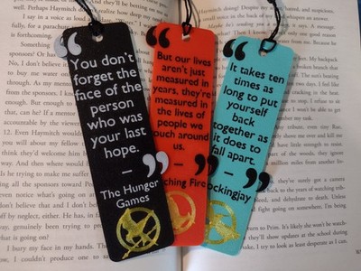 The Hunger Games Trilogy Bookmark Quotes Gift for Fantasy Book Lover
