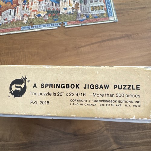 Copyright 1968 Springbok Square 500+ Pcs Puzzle-Macro Polo Departing From Venice - Picture 6 of 6