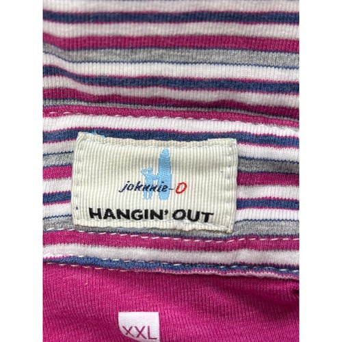 Camisa polo de golf Johnnie-O Hangin Out para hombre XXL 2XL a rayas algodón tejido spandex - Imagen 19 de 19