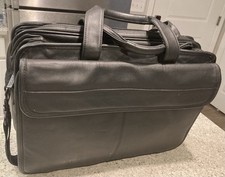 Vintage Dell Leather Laptop Bag 14x17 EX Cond...