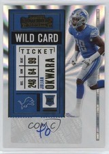 2020 Panini Contenders Rookie Wild Card Ticket Julian Okwara #178 Auto 01l2. rookie card picture