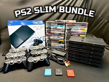 Sony PlayStation 2 Slim Console Bundle - 3 Games, Controller, Memory Card, MORE