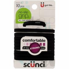3 Pack Scunci No Slip Grip Ponytail Holder, 10 Ct