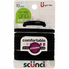 3 Pack Scunci No Slip Grip Ponytail Holder, 10 Ct