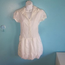 NWT Good Look Paris White Cotton Dress Womens Size M
