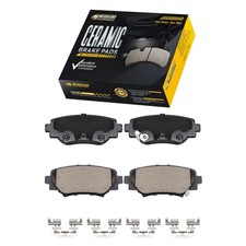 Rear Ceramic Brake Pads for 2014 2015-2018 Mazda 3 Japan Built Models w/Hardware