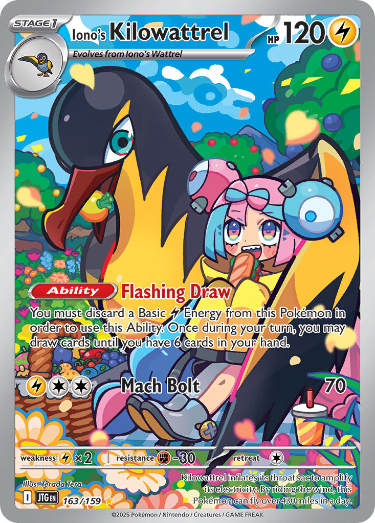 IONO'S KILOWATTREL POKEMON JOURNEY TOGETHER 163/159 ILLUSTRATION RARE HOLO