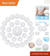 3 Inch G Tube Button Covers - 28 Soft, Washable Cotton Pads for Nursing Care