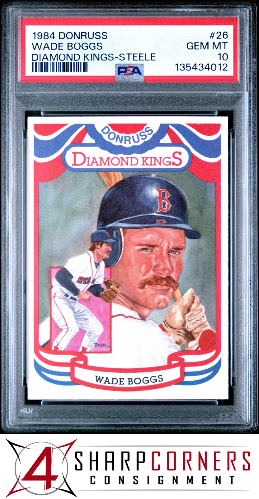 1984 DONRUSS DIAMOND KINGS #26 WADE BOGGS HOF STEELE PSA 10