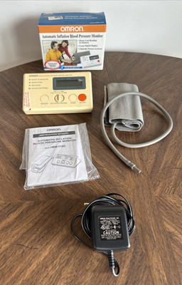 OMRON Automatic Inflation Blood Pressure Monitor ~ Model HEM-712C + Transformer