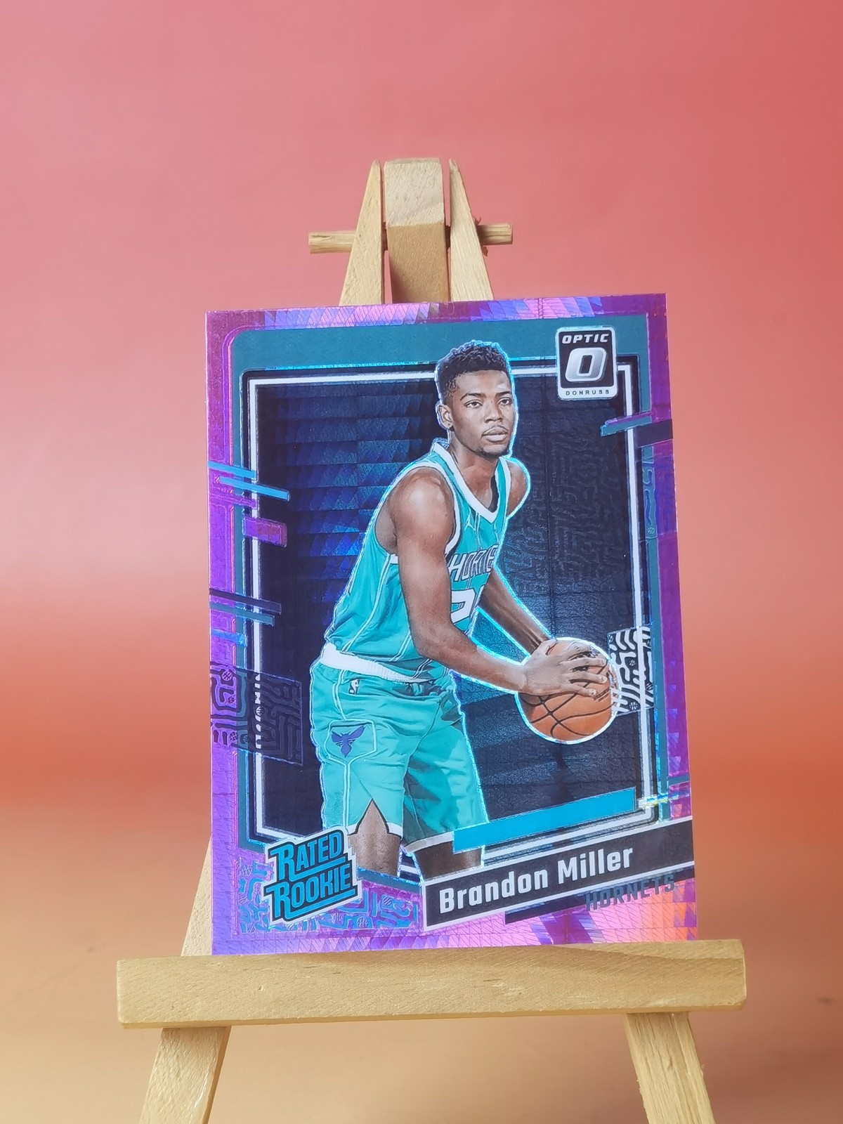 2023-24 Donruss Optic Brandon Miller Hyper Pink Prizm RC Rated Rookie #219-3