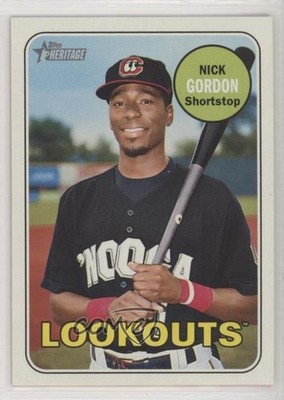2018 Topps Heritage Minor League Edition Magenta Back Nick Gordon #151 n1u