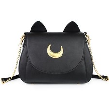Moon Luna Gato Carteras Cuero PU Gótico Cartera Juegos con disfraces Luna Marinero Bolso Bolsos de mano