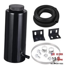 Coolant Overflow Tank, Radiator Overflow Bottle 800ml Aluminum Universal Black