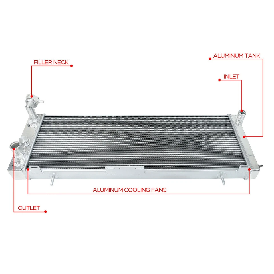 3 Row Core Aluminum Radiator For 1991-2001 Jeep Cherokee XJ Comanche 2.5L/4.0L - Image 3 of 4