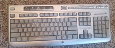 HP 5187-7583 Standard Multimedia Keyboard PS/2 Wired Silver English QWERTY