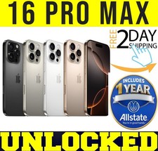 APPLE IPHONE 16 PRO MAX 256GB 512GB 1TB FACTORY UNLOCKED   1 YR WARRANTY   O/B  