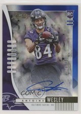 2019 Panini Absolute Rookie Blue Diamonds Signatures /50 Antoine Wesley Auto n1u