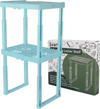 Locker Shelves Adjustable Height and Width Pack of 2, Locker Organizer for Work