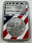2002 $1 American Eagle NGC MS69 1 oz .999 Fine Silver US Bullion Coin