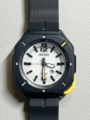 CASIO Pro Trek PRJ-01-1JF Hiker Line Black Yellow Solar Slim Men Watch New