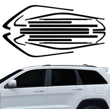 For Jeep Grand Cherokee 2014-21 Side Window Trim Chrome Delete Blackout Overlay