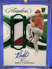 5/5 RHETT LOWDER RC EMERALD Prominent PATCH AUTO 2025 Flawless  Reds