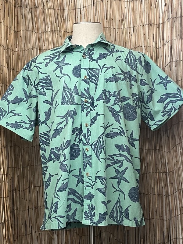 Cooke Street Hawaiian Islands Mens SS Button Up Hawaiian Shirt-Large-100% Cotton