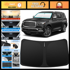 Custom Fit Windshield Sun Shade For 2014-2024 Infiniti Qx80 - Uv Protection Eas Custom Fit Windshield Sun Shade For 2014-2024 Infiniti Qx80 - Uv Protection Eas