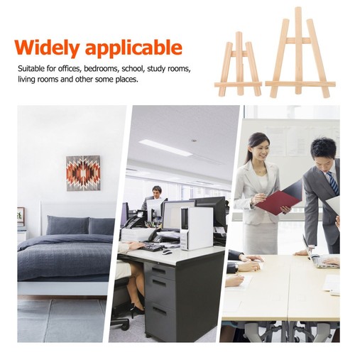 2 Pcs Wooden Folding Easel Mini Frame Tripod Desktop Tablet Bracket - 第 11/12 張圖片