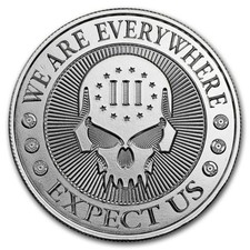 2 oz Silver Round - Deuce Head Four Skull (Type I) 91.45 per troy oz