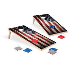 EastPoint Sports Cornhole Beanbag Toss Set, 2 ft x 4 ft Solid Wood Boards with