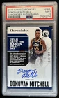 2017-18 Chronicles Donovan Mitchell Auto Autograph Rookie RC #/199 Jazz PSA 9