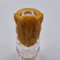 Lego Minifig 1X Bart Beard Rounded End 10052 Pearl Gold