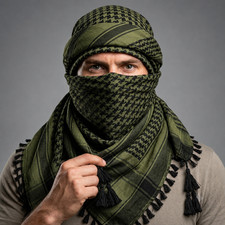 Shemagh Keffiyeh Tactical Desert Scarf Arab Military Woven Soft Head Wrap unisex