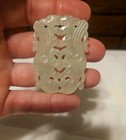Translucent Celadon Nephrite Jade Pendant – Chinese Archaic Taotie Mask Carvin — photo 2