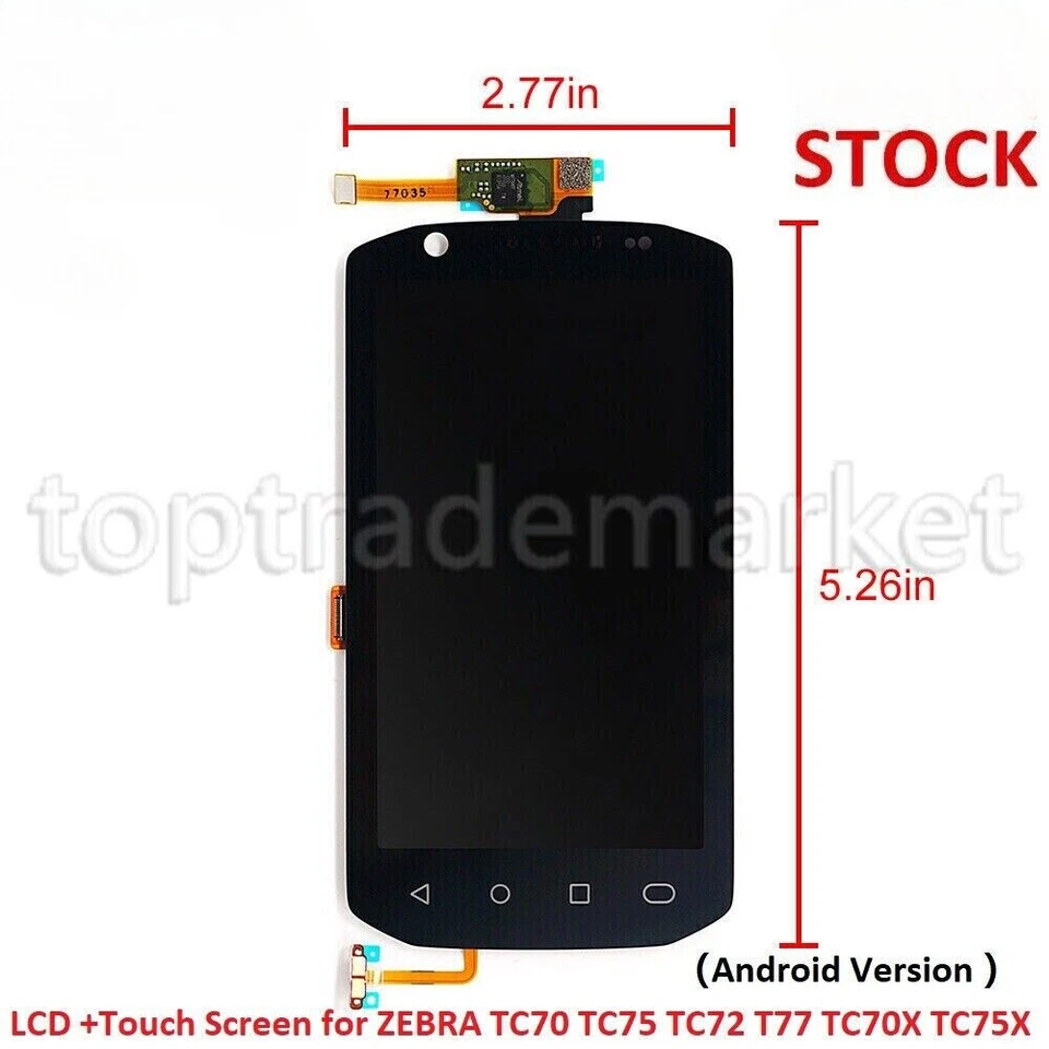 LCD with Touch Screen Digitizer for ZEBRA TC70 TC70X TC72 TC77 Scanner Android - Image 2 of 4
