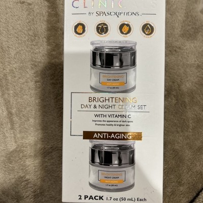 CLINICALS BY SPASCRIPTIONS Brightening Day & Night Cream Set 2 Pack 1.7 oz Each