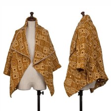 COMME des GARCONS Flower Embroidered Lace Jacket Mustard S