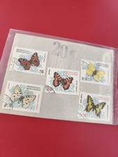 Lot anciens timbres papillons Mongolie collection philatélie d’occasion