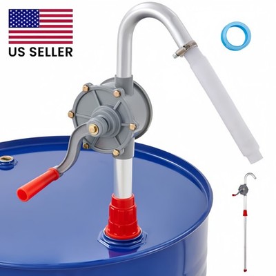 55 Gallon Drum Rotary Hand Pump, Barrel Pump Hand Crank Oil Gas Barrel Drum Pump