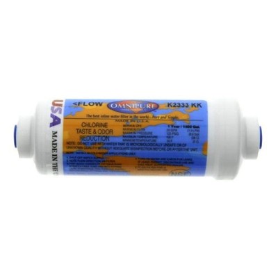 Omnipure K2333-KK 3/8'' Quick Connect Inline GAC Water 1 Count (Pack of 1) 