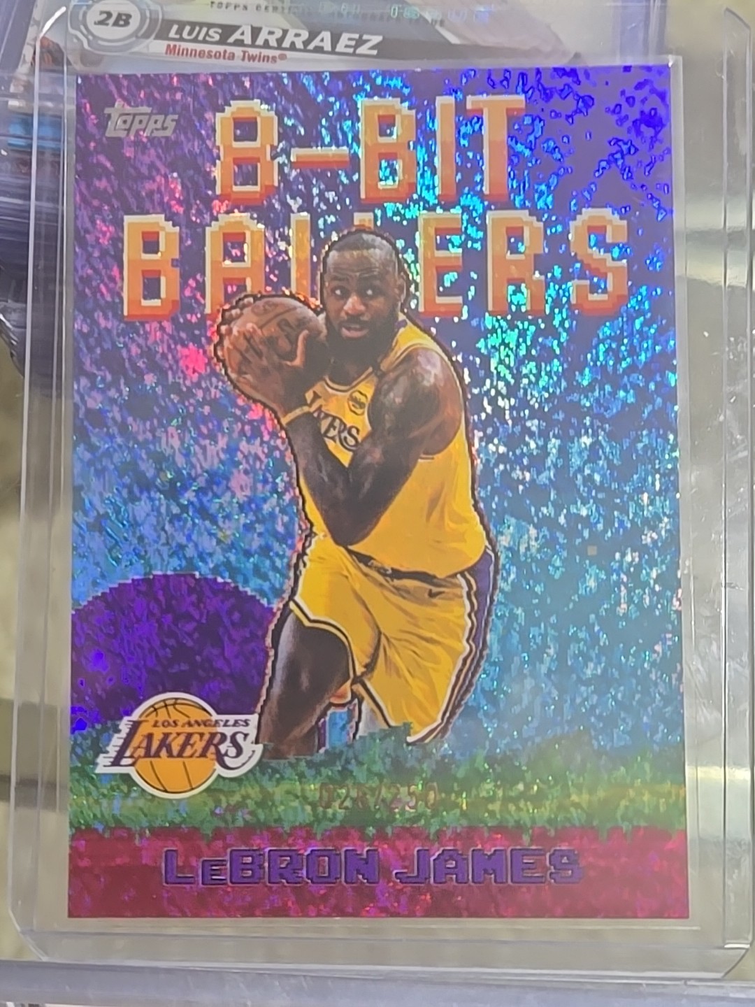 2025 Topps 8 Bit Ballers Purple Parallel #026/250 Lebron James Lakers