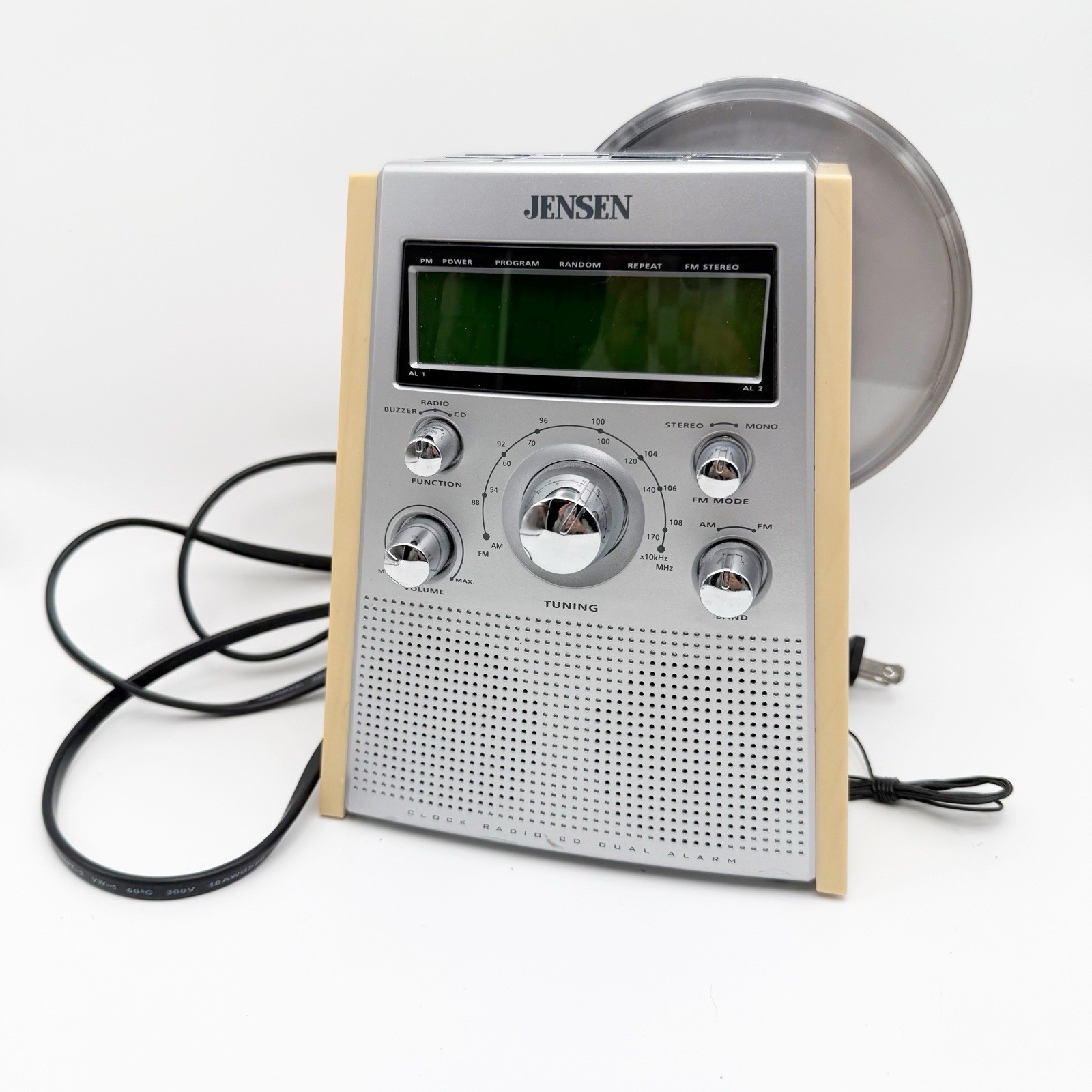 Jensen JCR 560 Radio Atomic Dual Alarm Clock Radio CD Player featured image