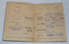 Ausweis 1948 D&ouml;beln Mann D&auml;nemark arbeitet f&uuml;r Rote Armee in Leisnig RAR!