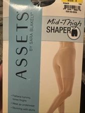 Spanx Assets by Sara Blakely  Mid-Thigh Shaper Size 2 Black New